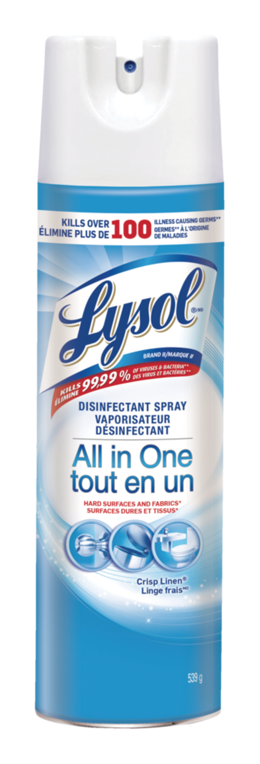 Lysol All-In-One Disinfectant Spray, 539-g, Assorted Scents Front_Flat