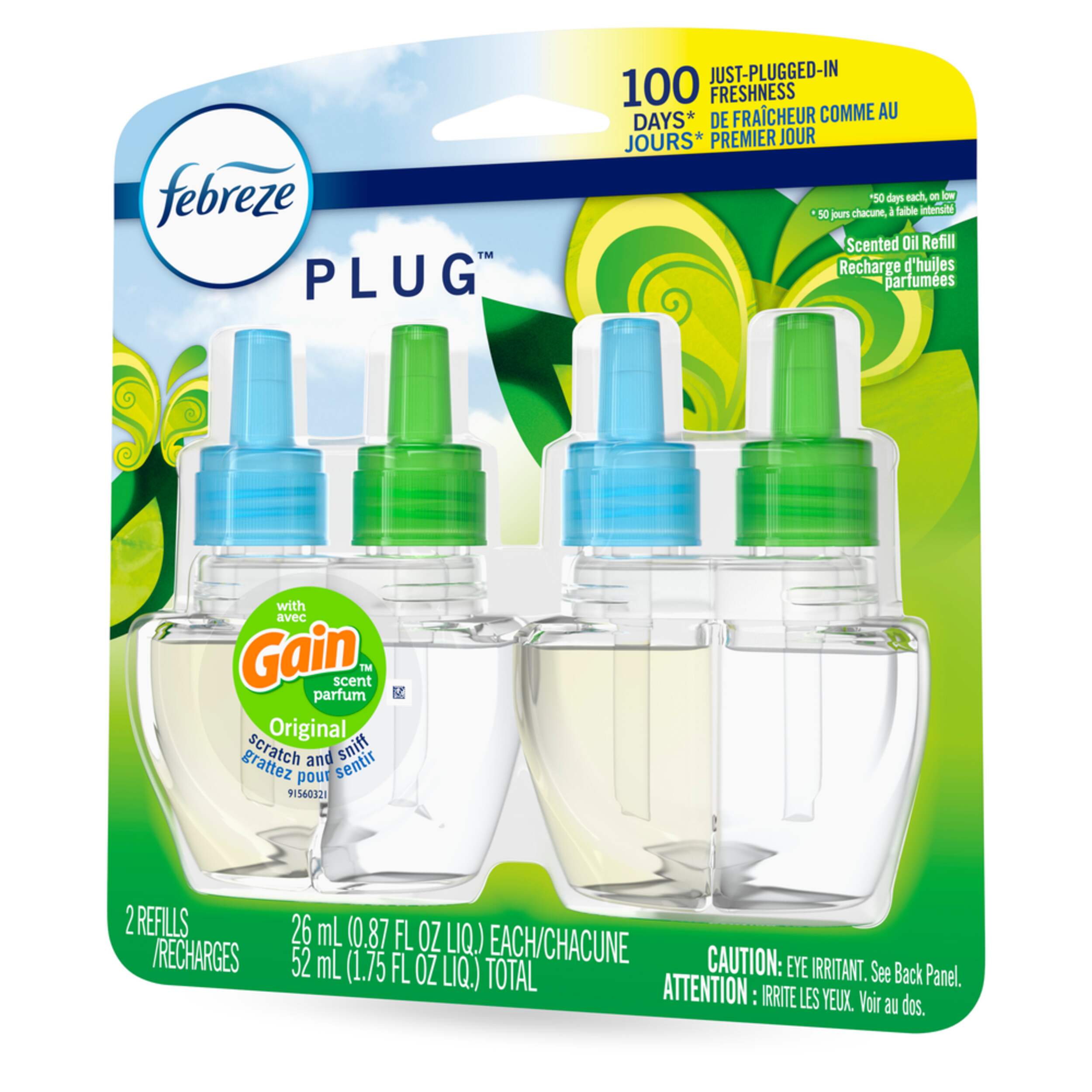 Febreze NOTICEables Tide Scent Scented Oil Refills, 2-pk Front_Flat