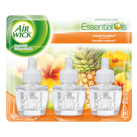 Air Wick 3-pk Scented Oil Air Freshener Refill, Island Paradise Scent Front_Flat