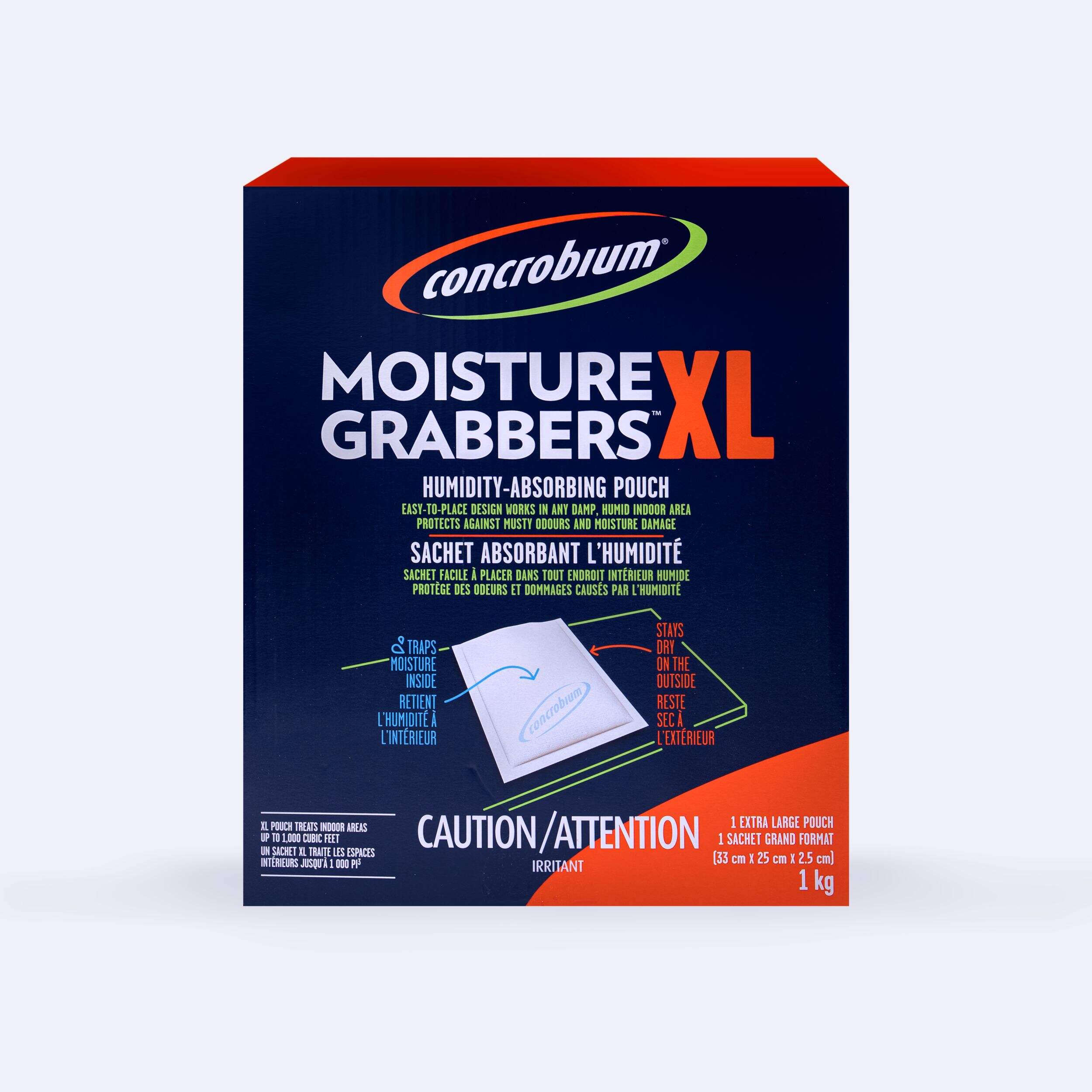 Concrobium Moisture Grabbers, XL Humidity Absording Pouch, 1-kg Front_Flat