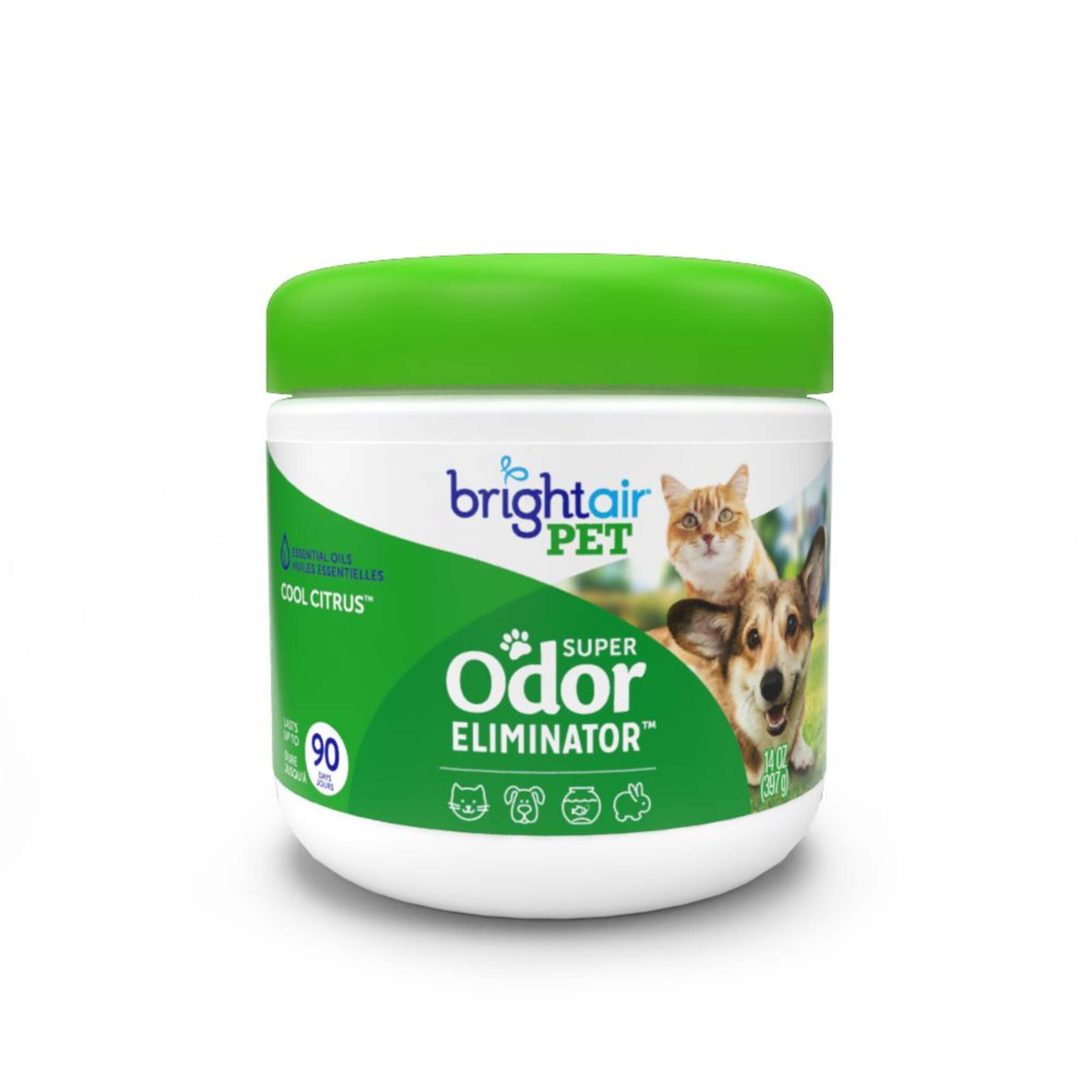 Bright Air Pet Super Odour Eliminator, Cool Citrus Scent, 397-g Front_Flat
