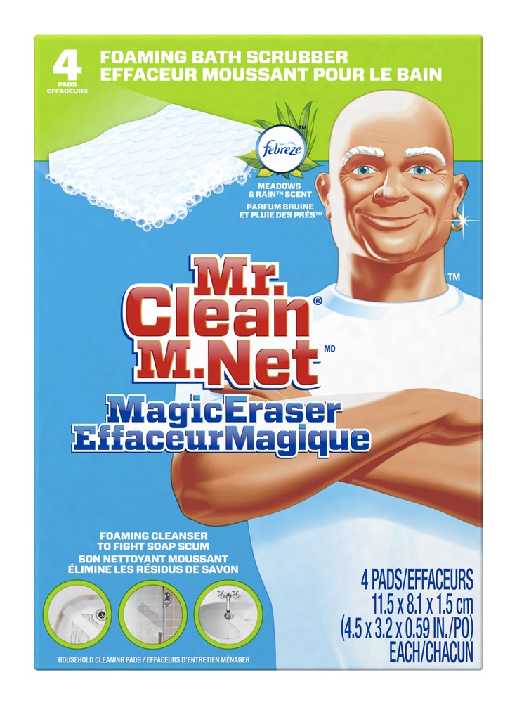 Mr. Clean® Magic Eraser® Bath Scrubber with Febreeze™, 4pk Canadian Tire