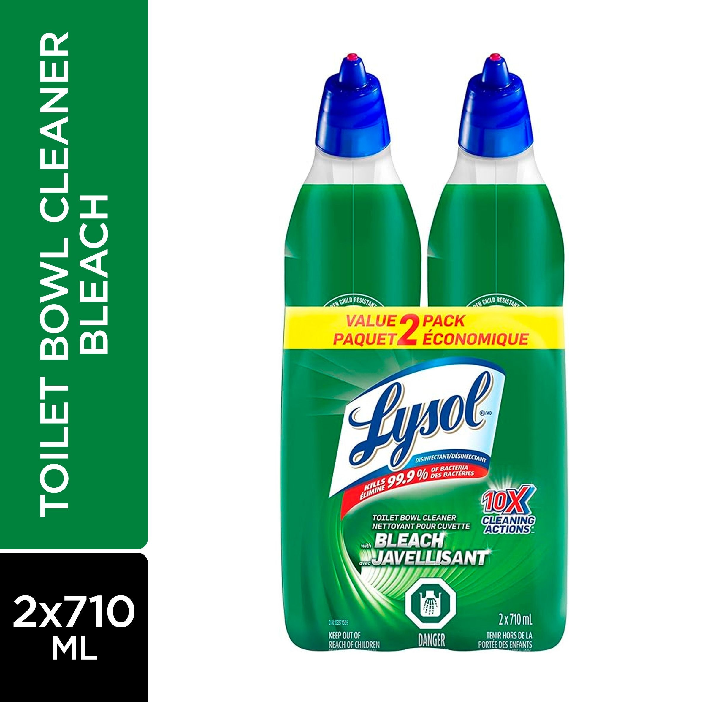 Lysol Toilet Bowl Cleaner with Bleach, 2 x 710mL Canadian Tire