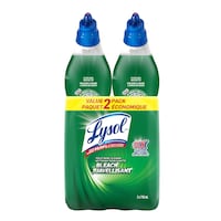 Nettoyant pour cuvettes Lysol avec javellisant, 2 x 710 mL Front_Flat