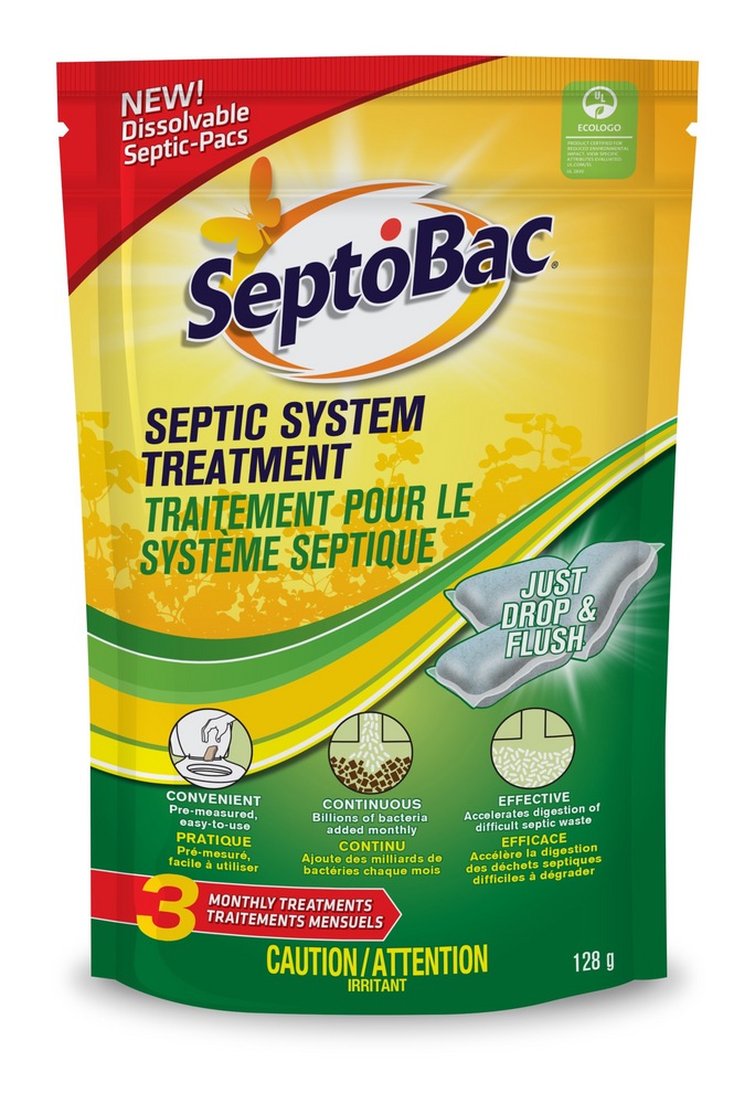 SeptoBac Septic System Treatment Dissolvable Septic Pacs, 3 Monthly
