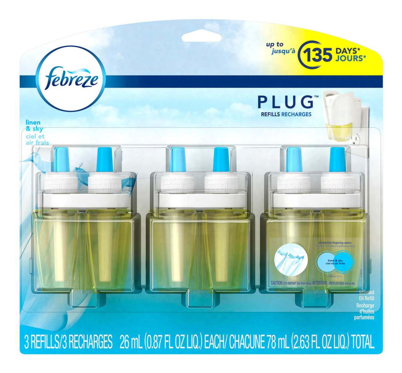 Febreze Plug Triple Refill Linen and Sky