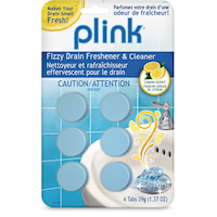 Summit Plink Fizzy Drain Freshener & Cleaner Tabs, Lemon Scent, 6-pk Front_Flat