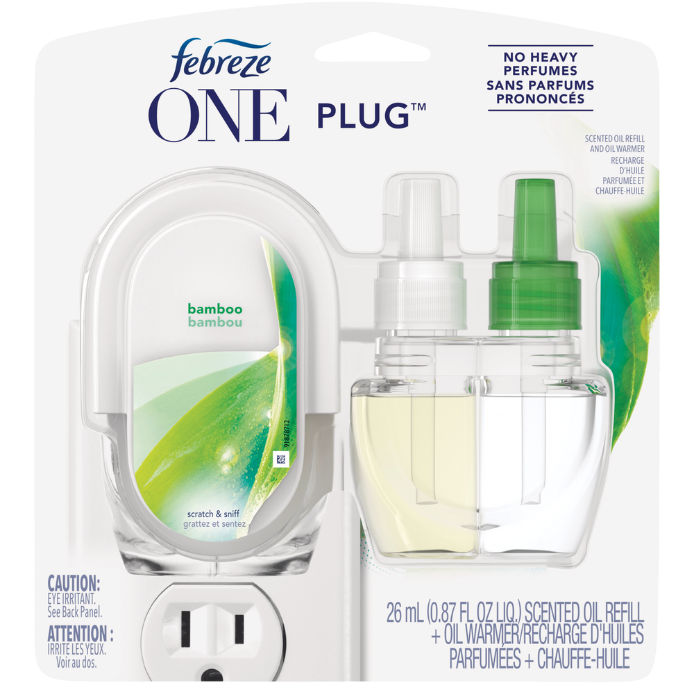 Febreze One Air Freshener Starter Kit, Includes Plug-in Warmer and Refill,  Assorted Scents