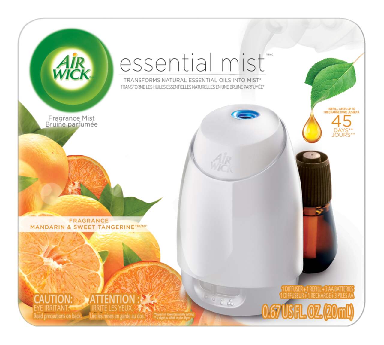 Air Wick Essential Mist Kit, Mandarin and Sweet Orange