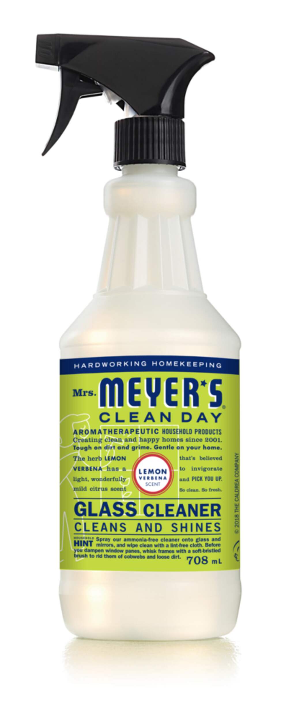 Mrs. Meyer's Clean Day Glass Cleaner Spray, Lemon Verbena Scent, 708-mL Front_Flat