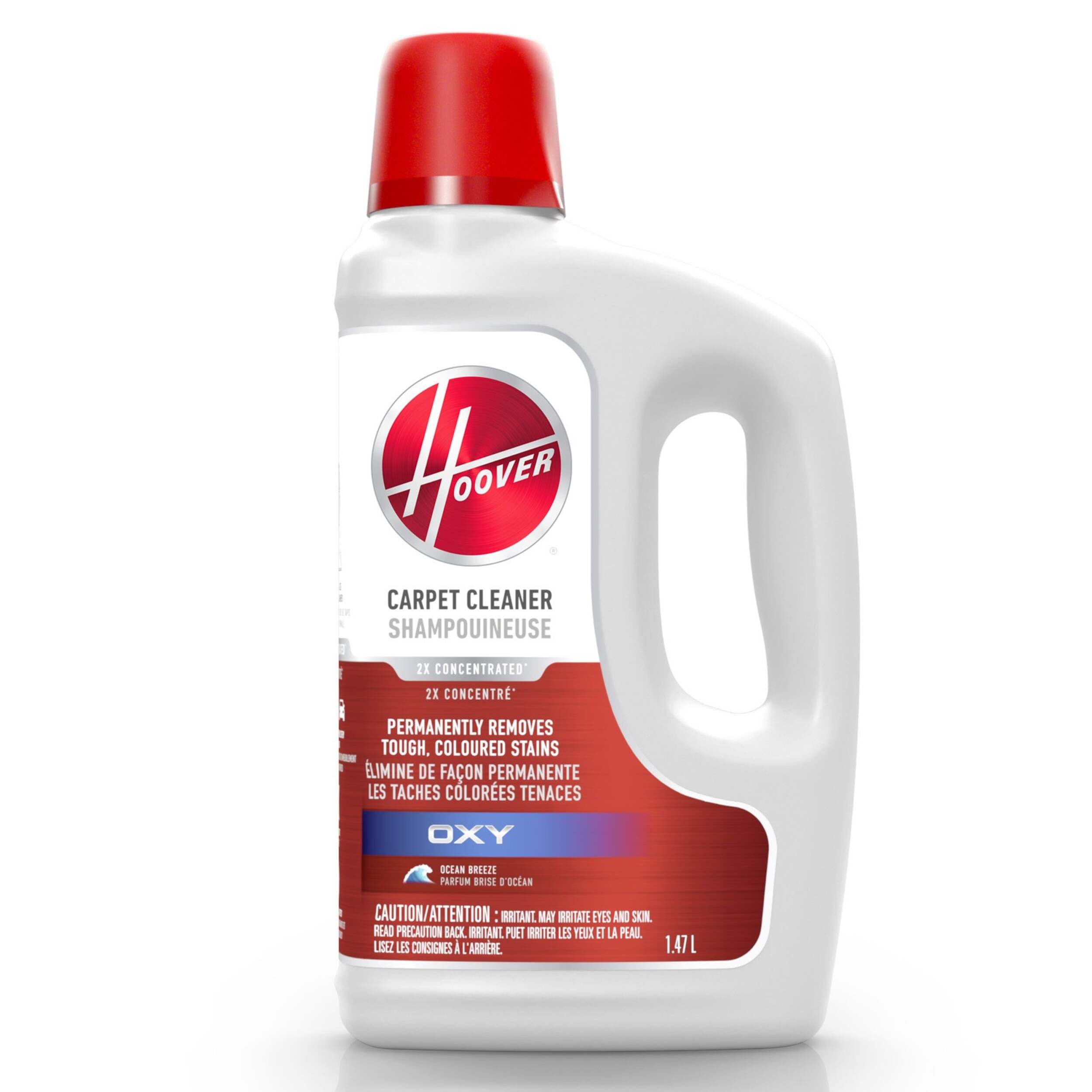 Formule de nettoyage détachant permanent pour tapis concentré 2x Hoover Oxy, 1,47 L Front_Flat
