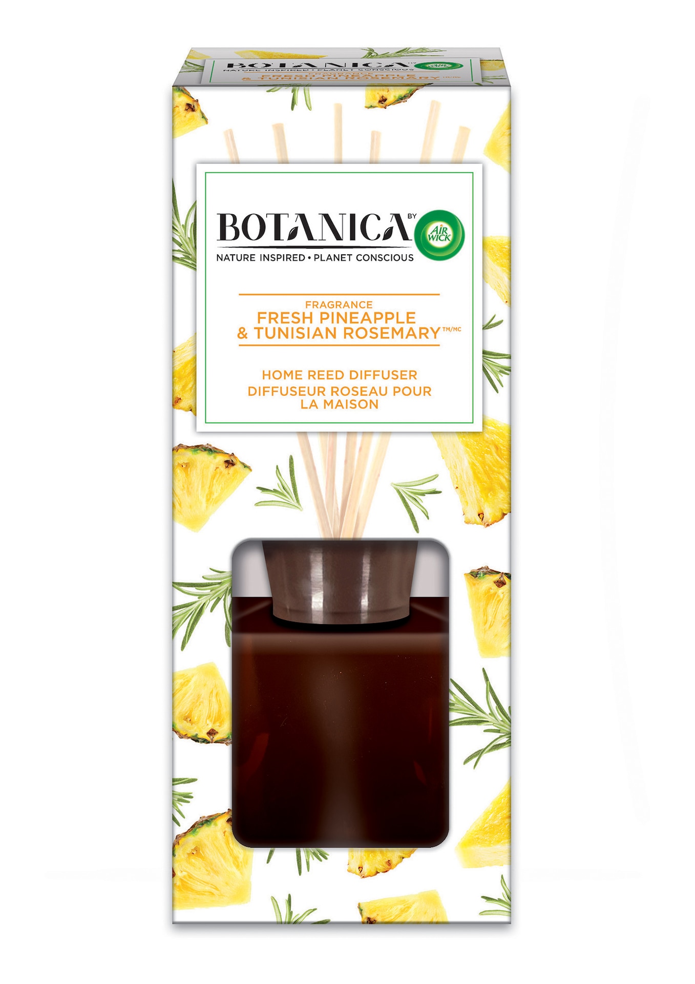 Botanica by Air Wick Home Reed Diffuser, Fresh Pineapple & Tunisian