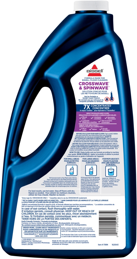 Bissell MultiSurface Concentrated Floor Cleaner for Use in Bissell