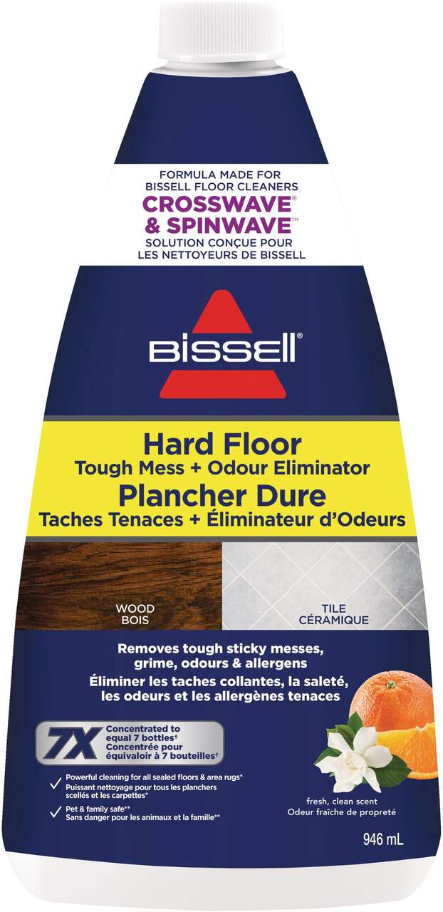 Nettoyant puissant et éliminateur d'odeurs concentré BISSELL pour planchers  durs, 946 mL