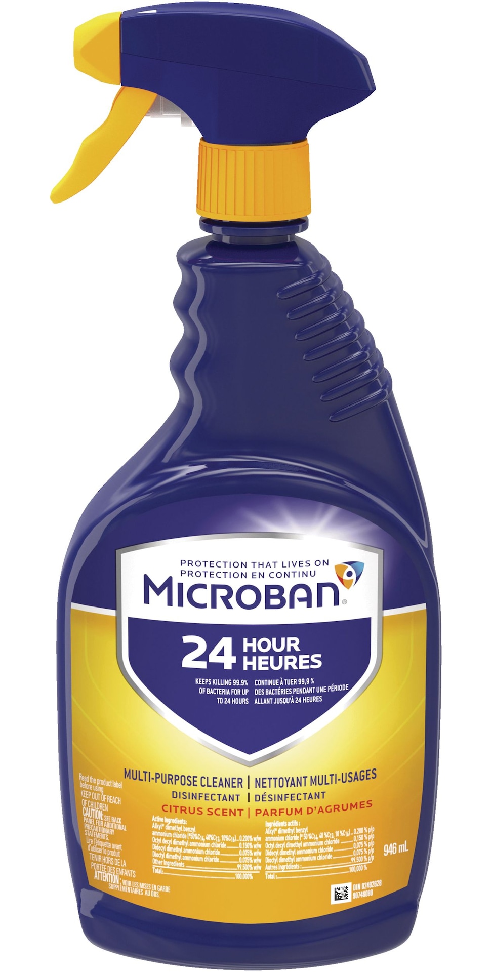 Microban 24Hour MultiPurpose Disinfectant Cleaner Spray, Assorted