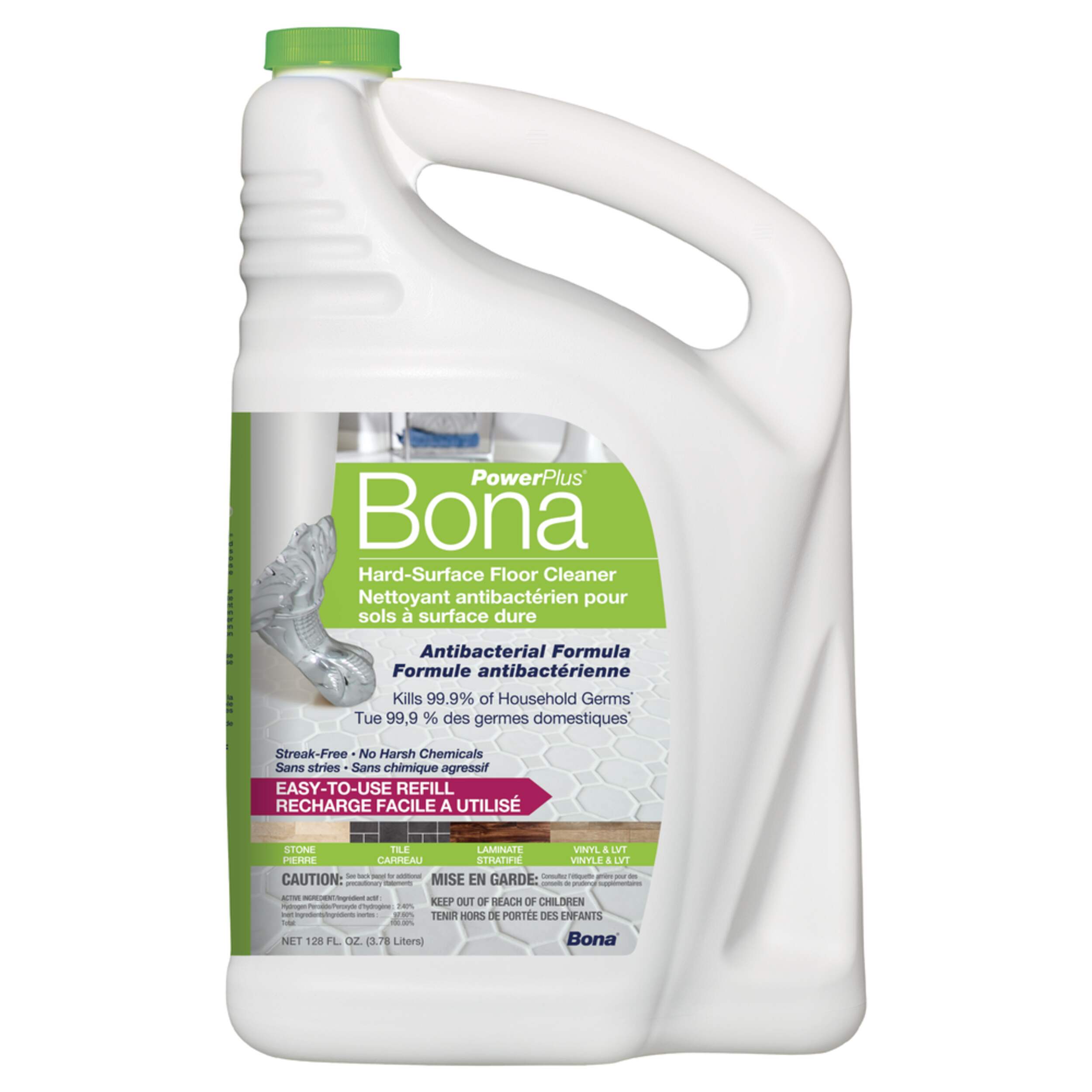 Bona PowerPlus Antibacterial Hard Surface Floor Cleaner, Assorted Sizes