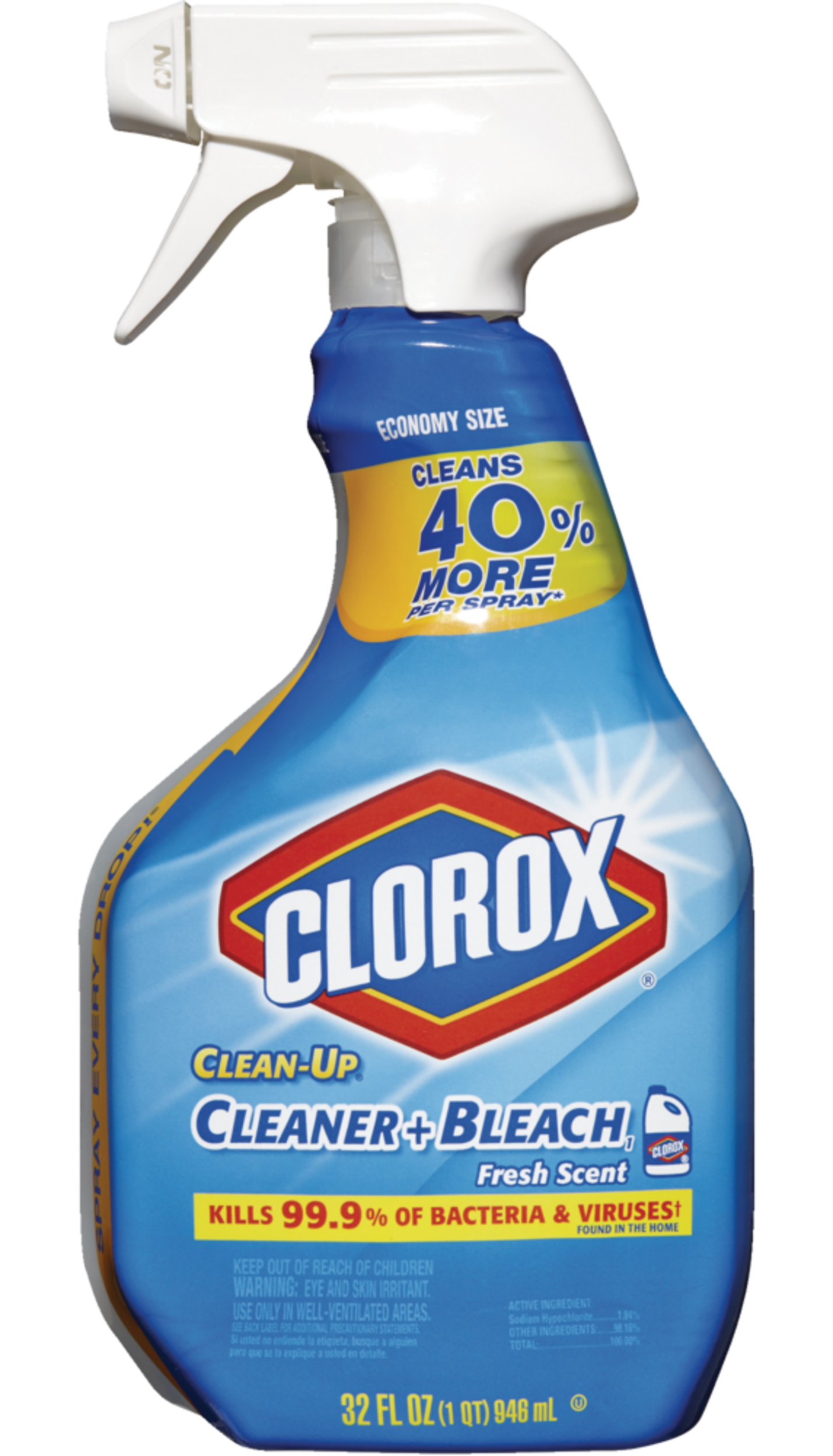 Clorox Clean Up Bleach Cleaner Spray, Fresh Scent, 946-mL Front_Flat