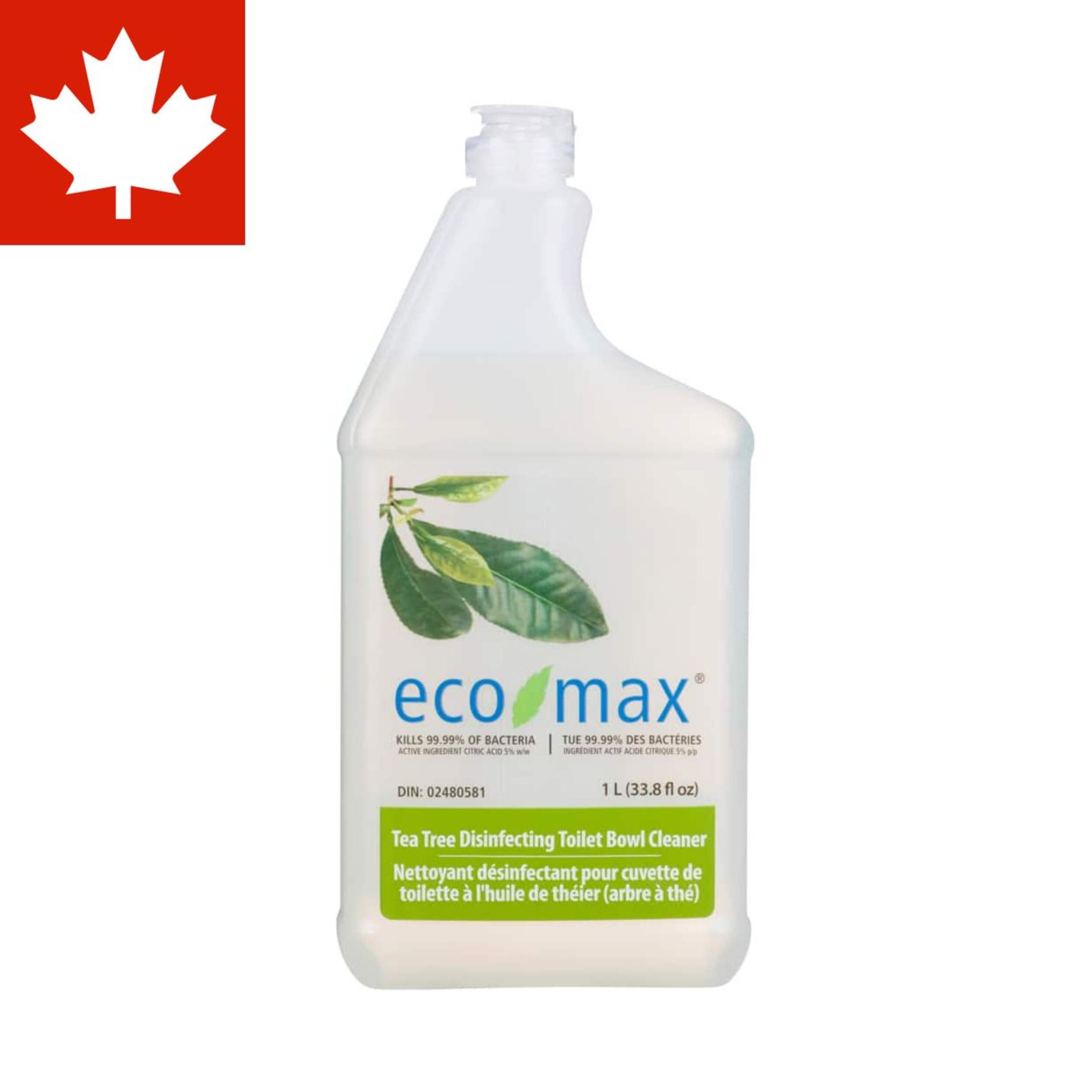 Eco-Max Tea Tree Disinfecting Toilet Bowl Cleaner, 1-L Front_Flat