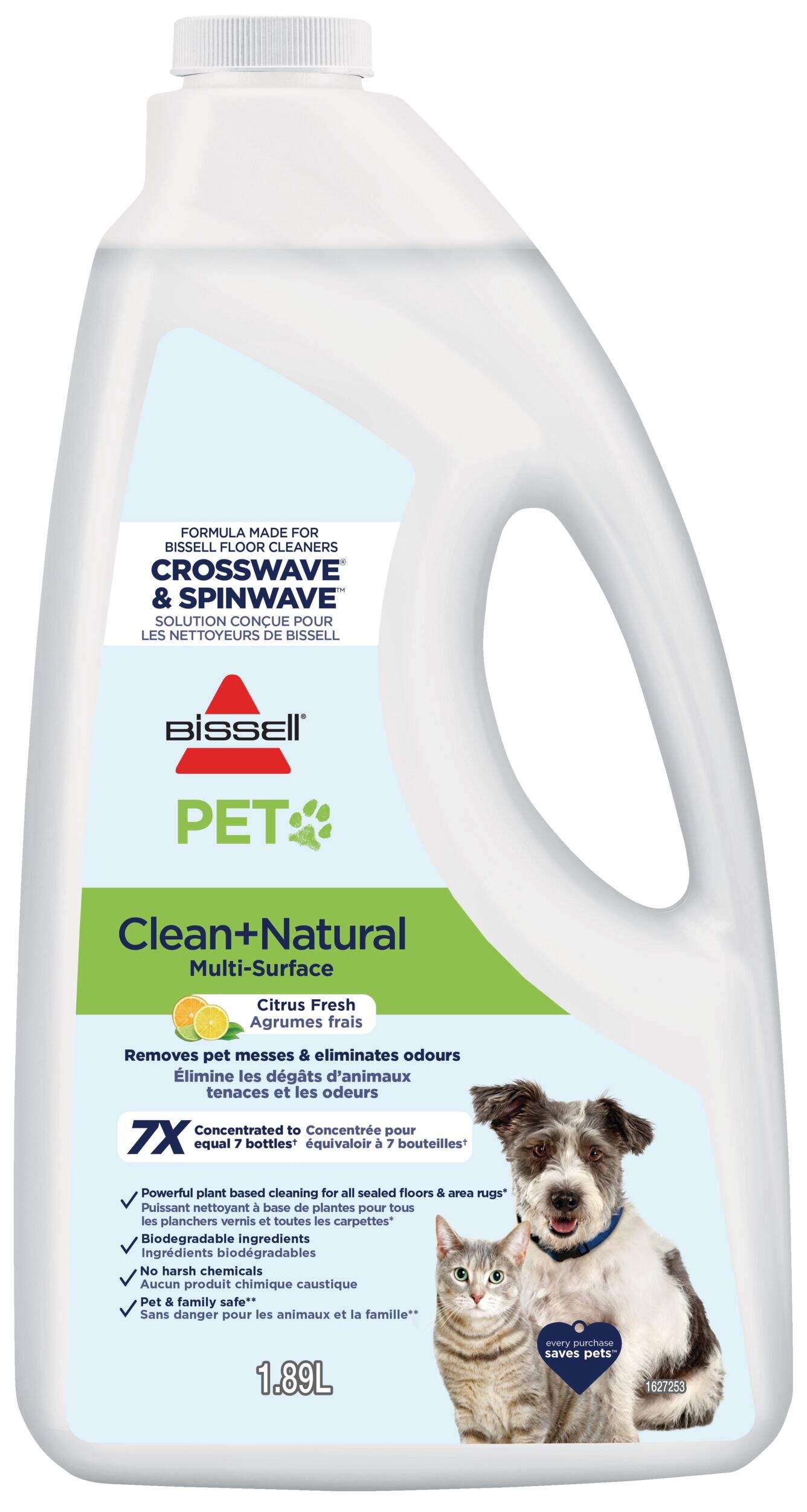 BISSELL Pet Natural Multi-Surface Formula, Citrus, 1.89-L Front_Flat