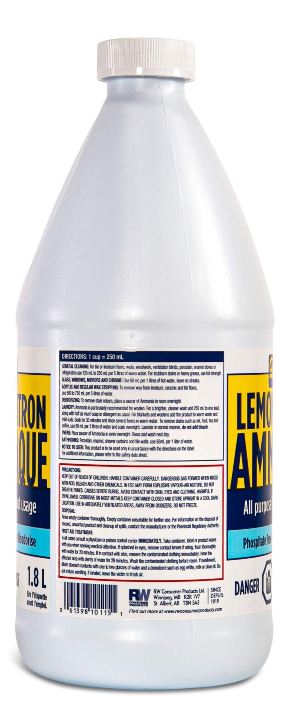 Goldex Lemon Sudsy Ammonia AllPurpose Household Cleaner, Lemon, 1.8L