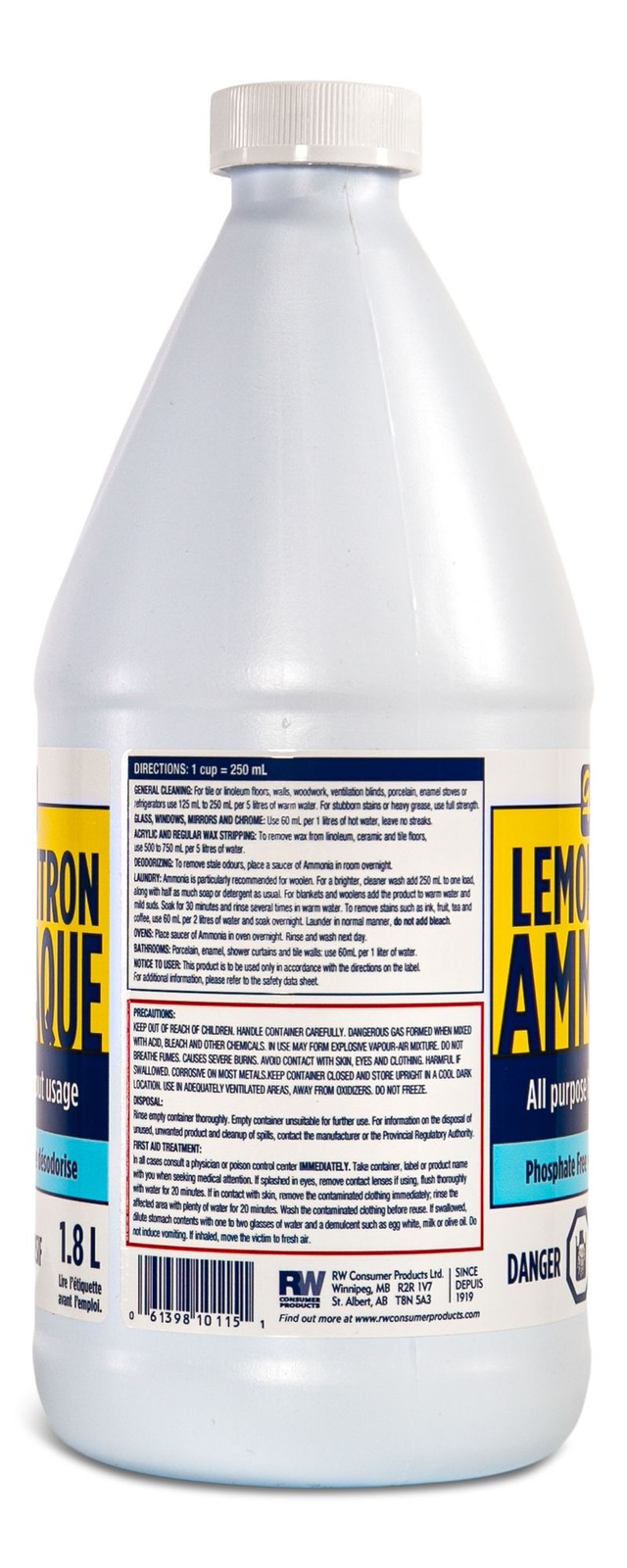 Goldex Lemon Sudsy Ammonia AllPurpose Household Cleaner, Lemon, 1.8L