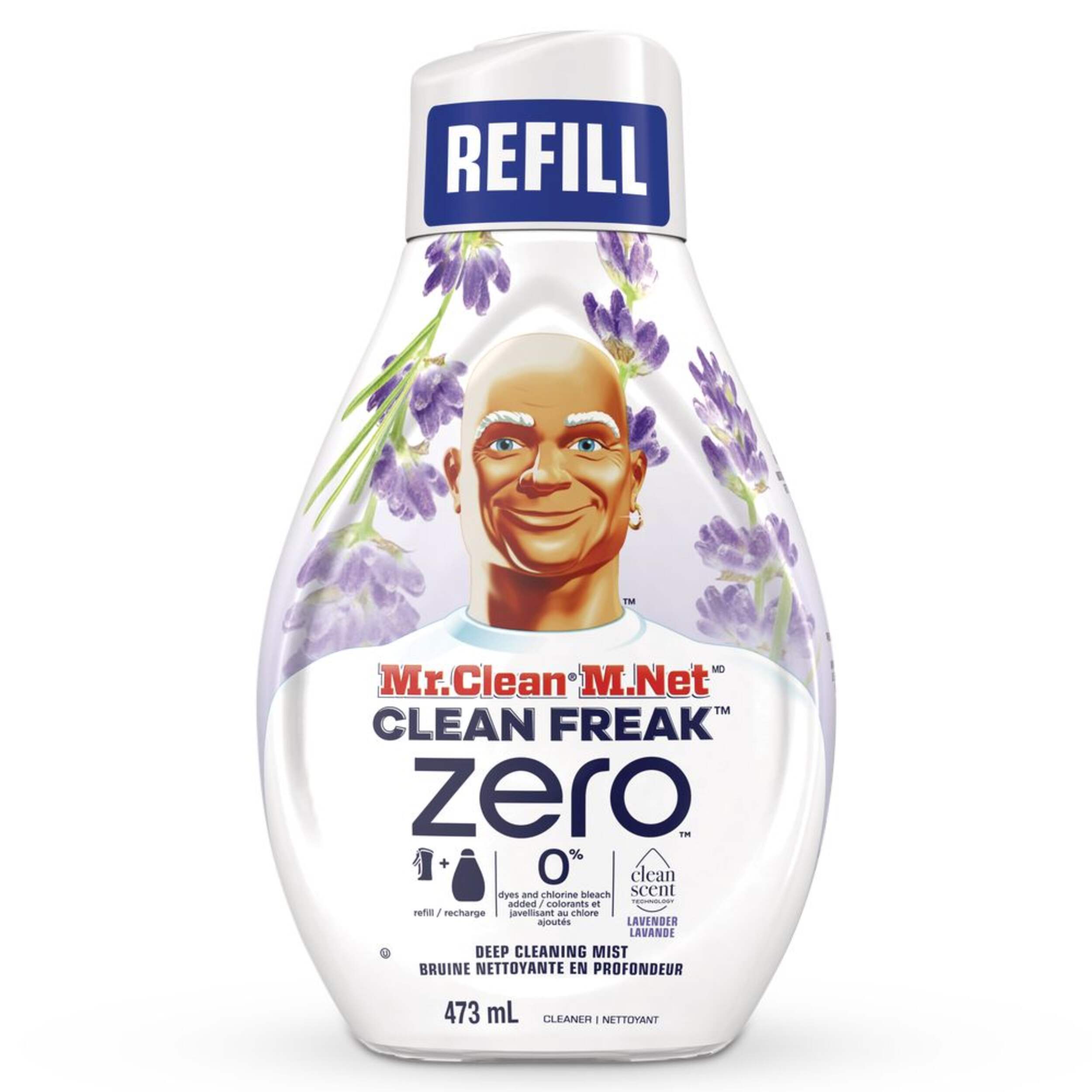 Mr. Clean Clean Freak Zero Deep Cleaning Mist, Lavender Scent Refill, 1 count, 473mL Front_Flat