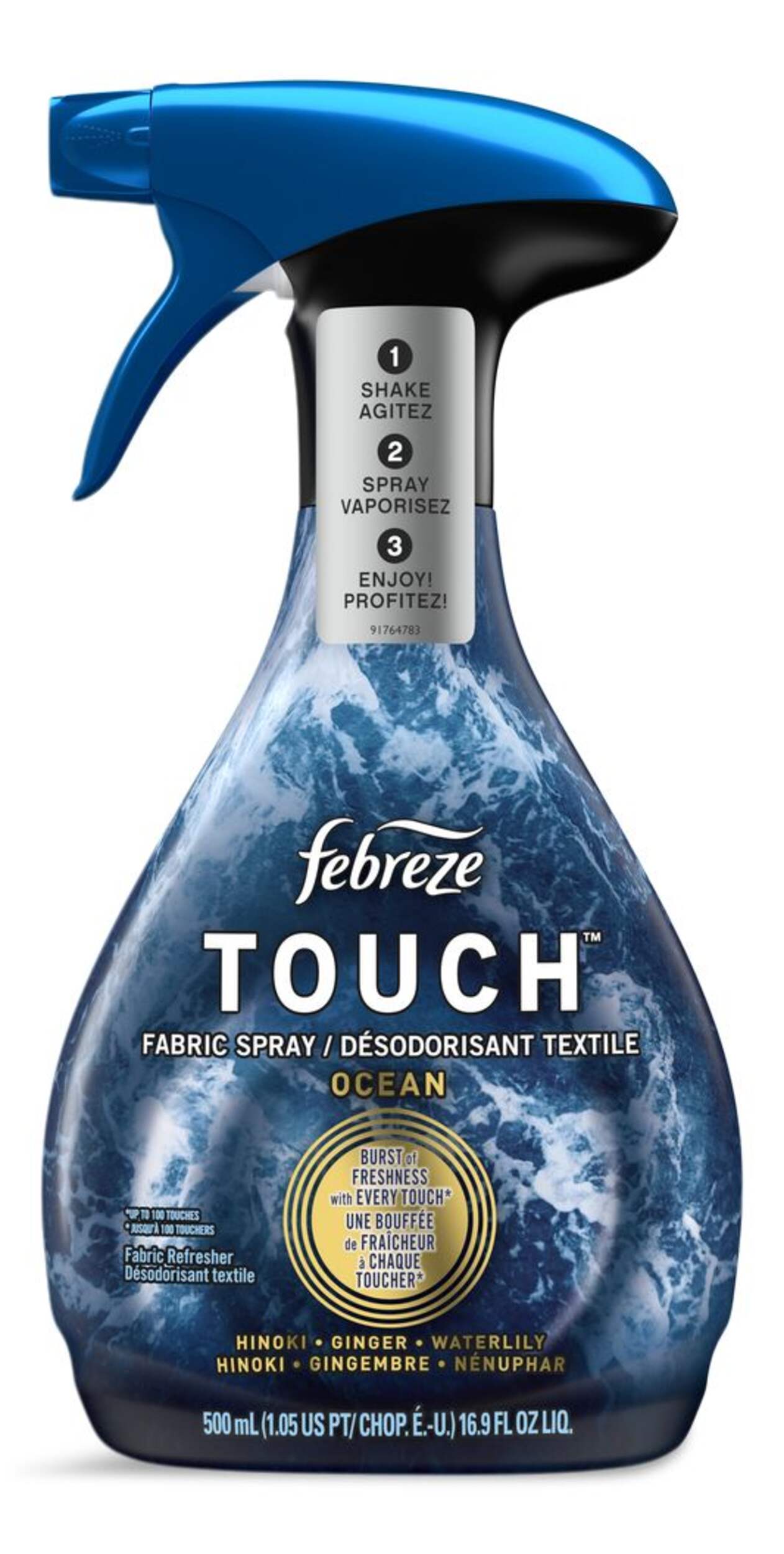 Febreze Touch Fabric Spray Ocean, 500 mL Front_Flat