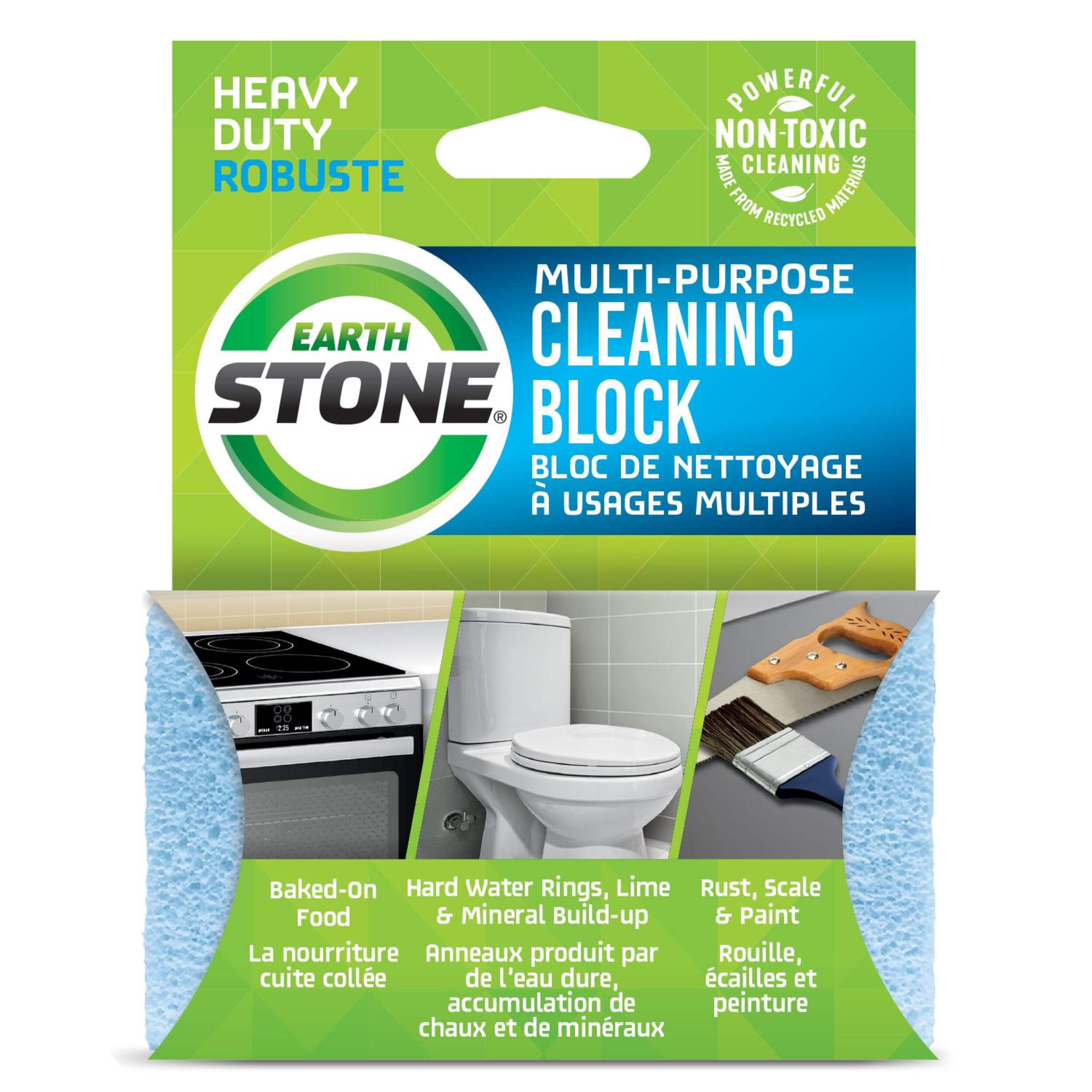 Earth Stone Multi-Purpose Cleaning Block Front_Flat