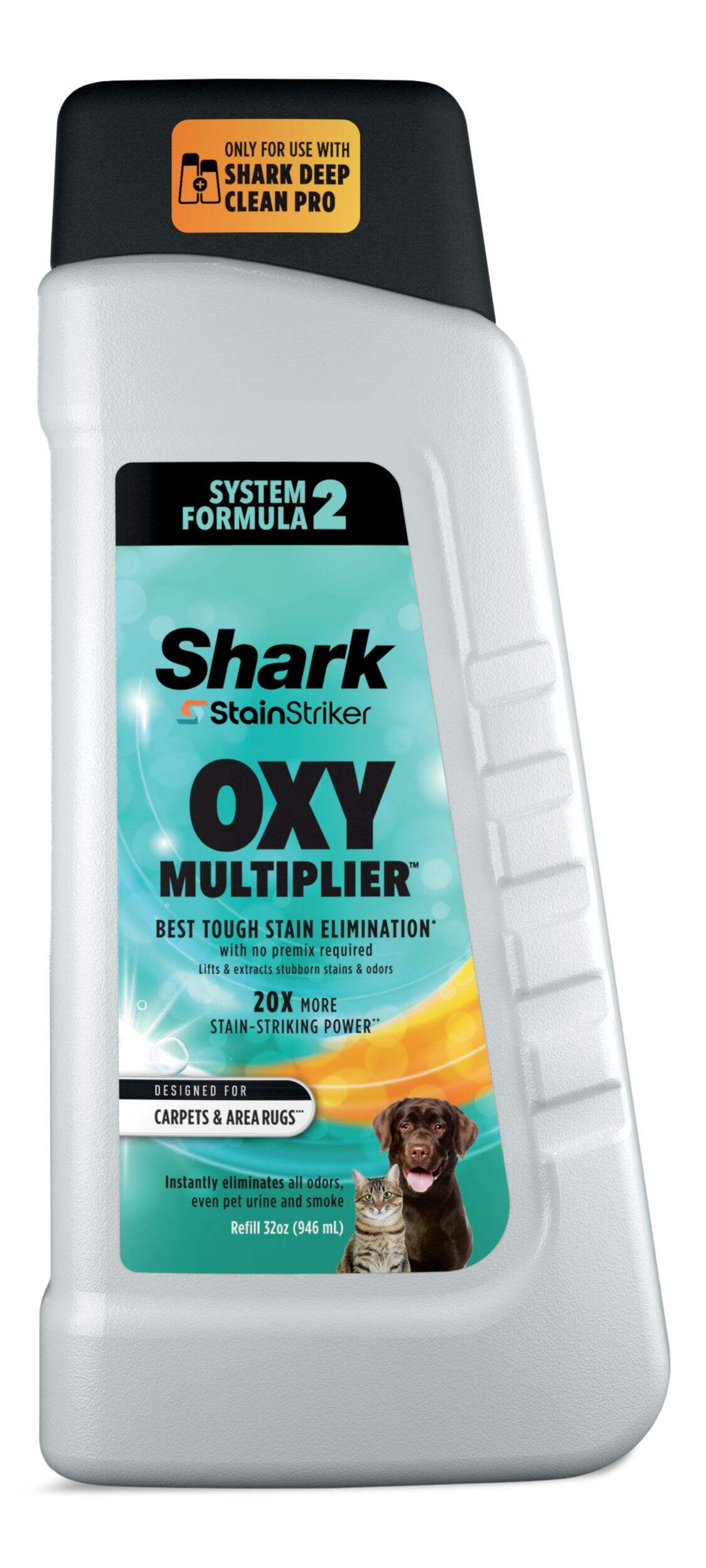 Shark Stain Striker Full Size Carpet Stain & Odour Removing Solution, 909-ml Front_Flat