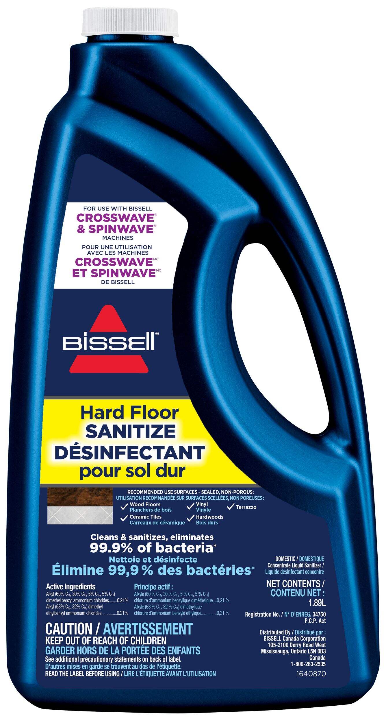 BISSELL® Hard Floor Cleaner Sanitizer, 1.89-L Front_Flat