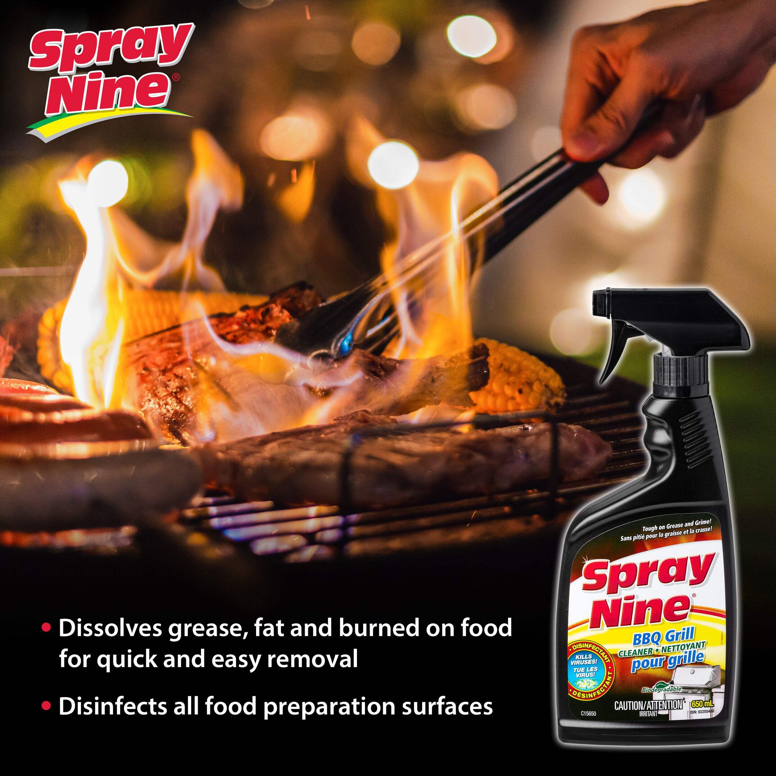 Spray Nine BBQ Grill Cleaner Disinfectant, 650-mL | Canadian Tire