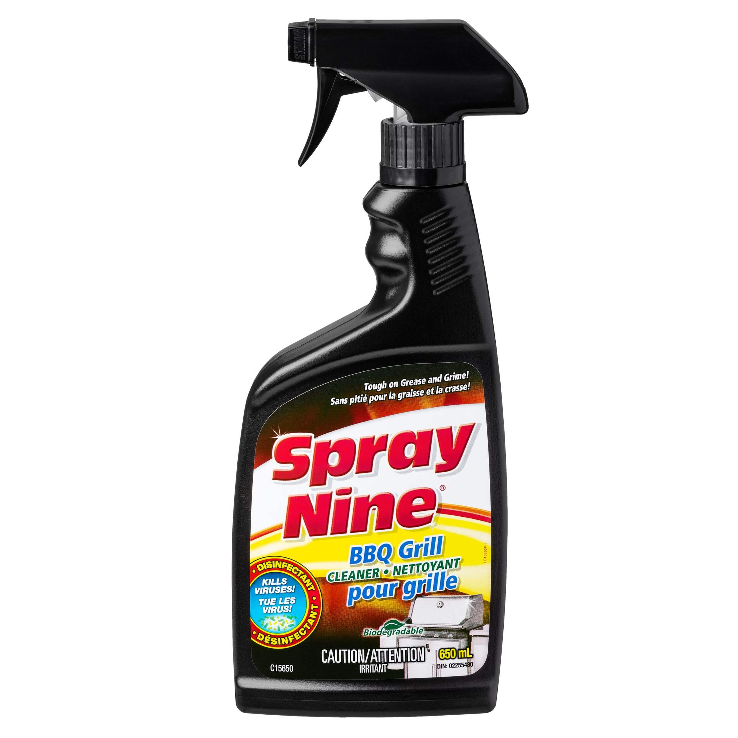 Spray Nine BBQ Grill Cleaner Disinfectant, 650-mL Front_Flat