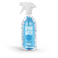 Brain Wash Glass Cleaner, Reusable Bottle, Fresh Scent, 750-mL