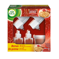 Air Wick 2+2+1 Scented Oil & Candle Kit, Mrs. Claus Apple Pie