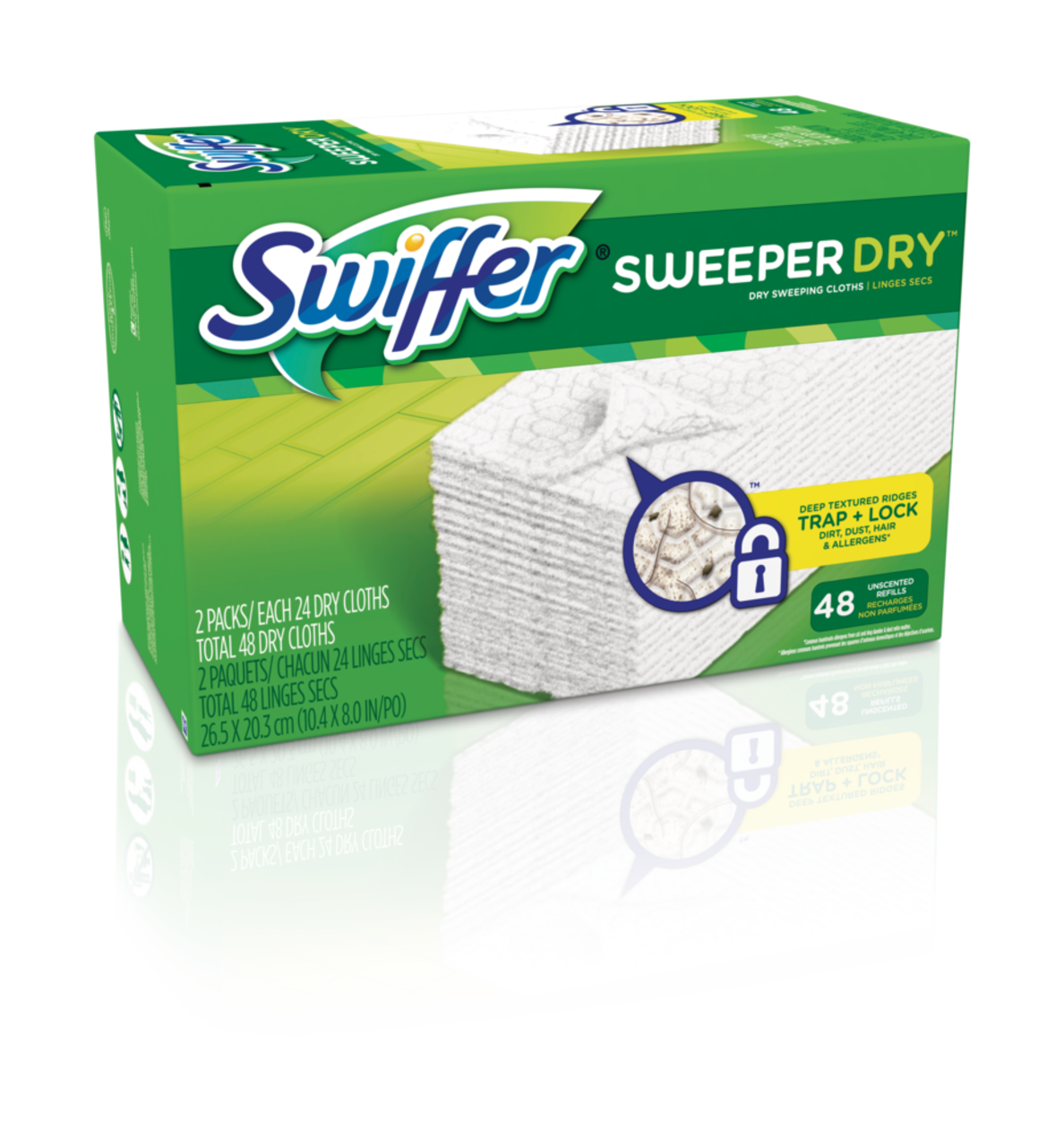 Swiffer Dry Sweeping Cloths, Unscented, 48-pk