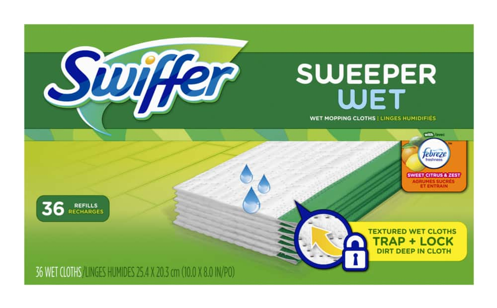 Swiffer Sweeper Wet Refill, Febreze Citrus, 36-pk | Canadian Tire