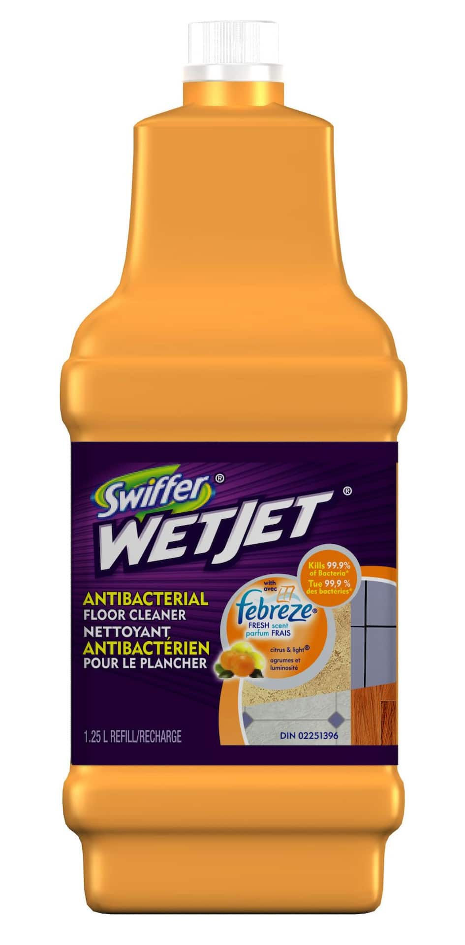 Solution nettoyante Swiffer WetJet, agrumes, 1,25 L