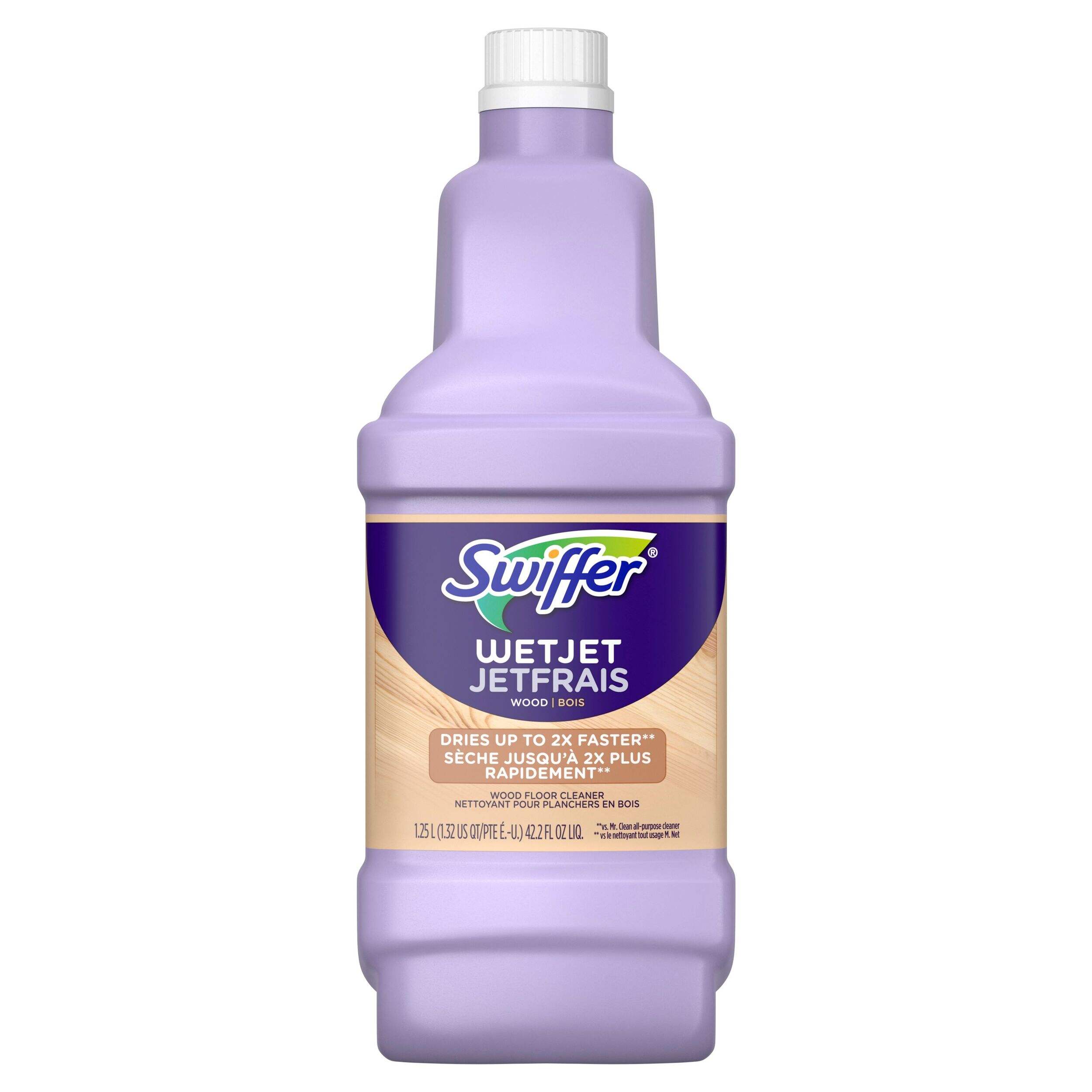 Swiffer WetJet Quickdry Formula Wood Floor Cleaner, 42.2 fl oz Front_Flat