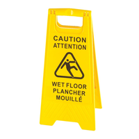 Mastercraft Legend Wet Floor Sign, Bilingual, Yellow