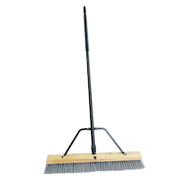 Mastercraft Smooth-Surface Push Broom with Steel Handle, 24-in Front_Angled_Right