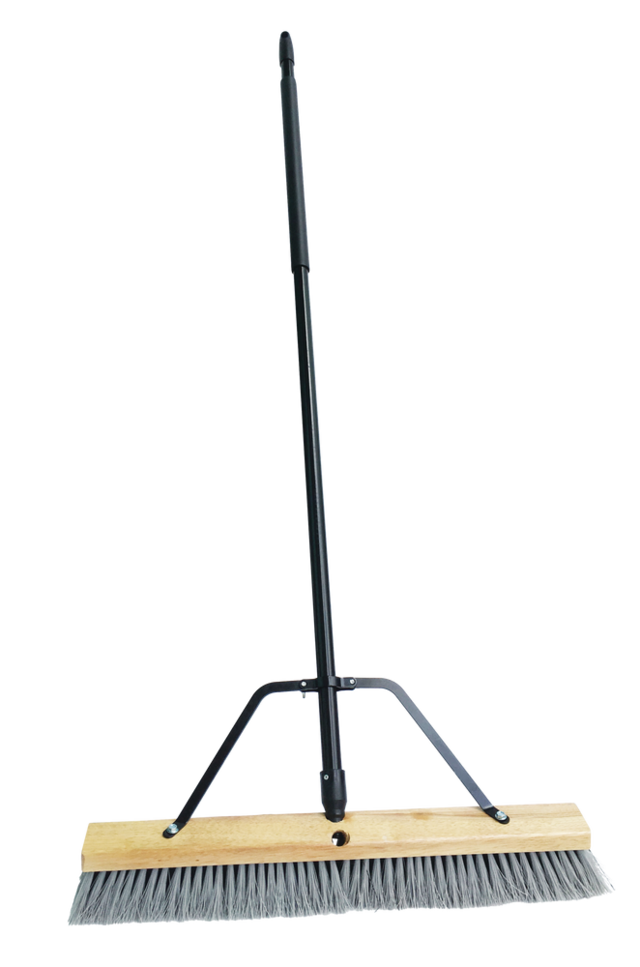 Mastercraft SmoothSurface Push Broom with Steel Handle, 24in
