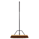 Mastercraft Rough-Surface Push Broom with Steel Handle, 24-in Front_Flat