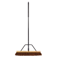 Mastercraft Rough-Surface Push Broom with Steel Handle, 24-in Front_Flat