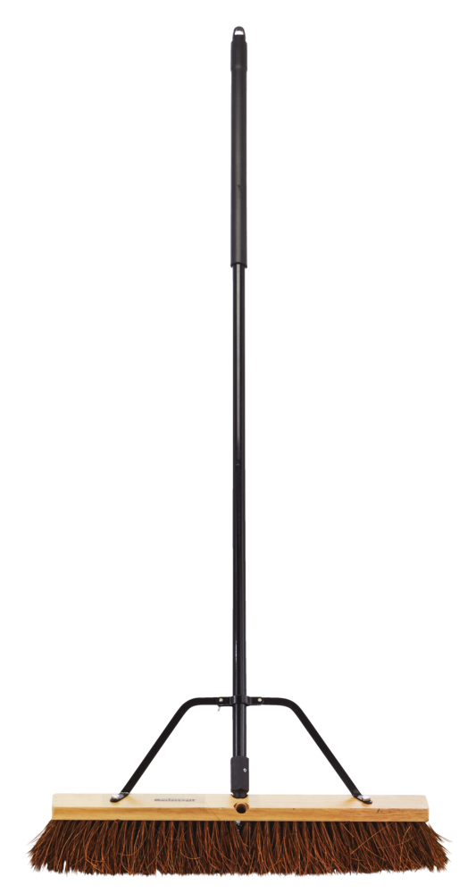 Mastercraft RoughSurface Push Broom with Steel Handle, 24in