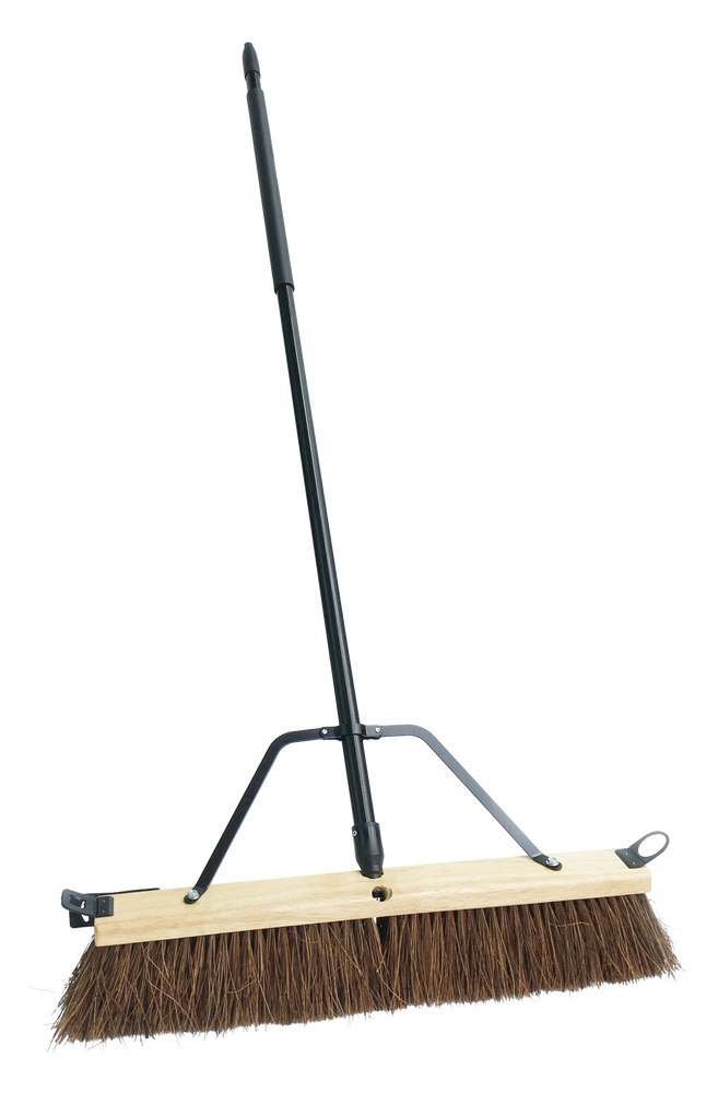 Mastercraft RoughSurface Push Broom with Steel Handle, 24in