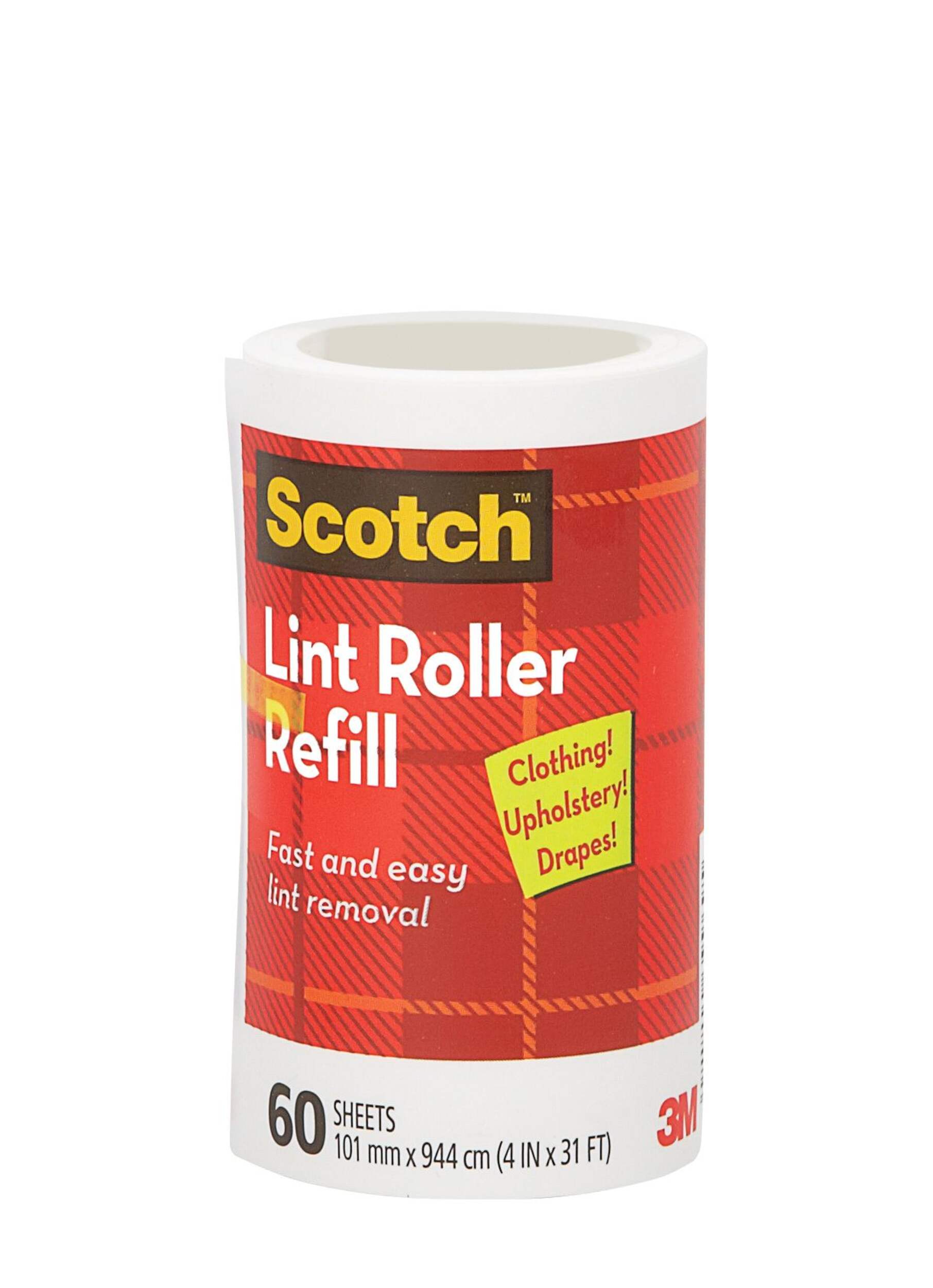 Scotch Lint Roller Refill, 60-Sheet Front_Angled_Left