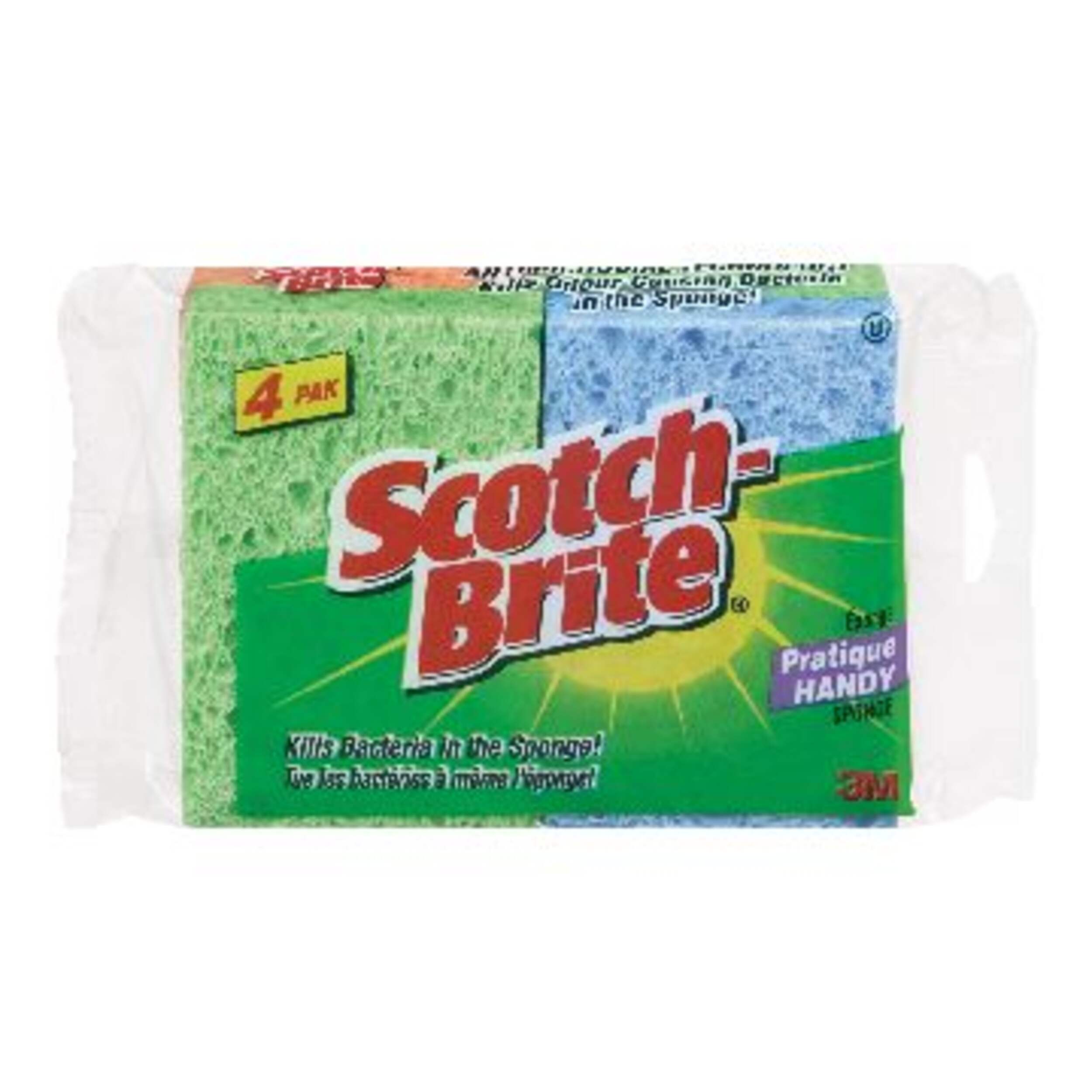 3M Scotch-Brite Handy Scrub Sponge, 4-pk Front_Elevated