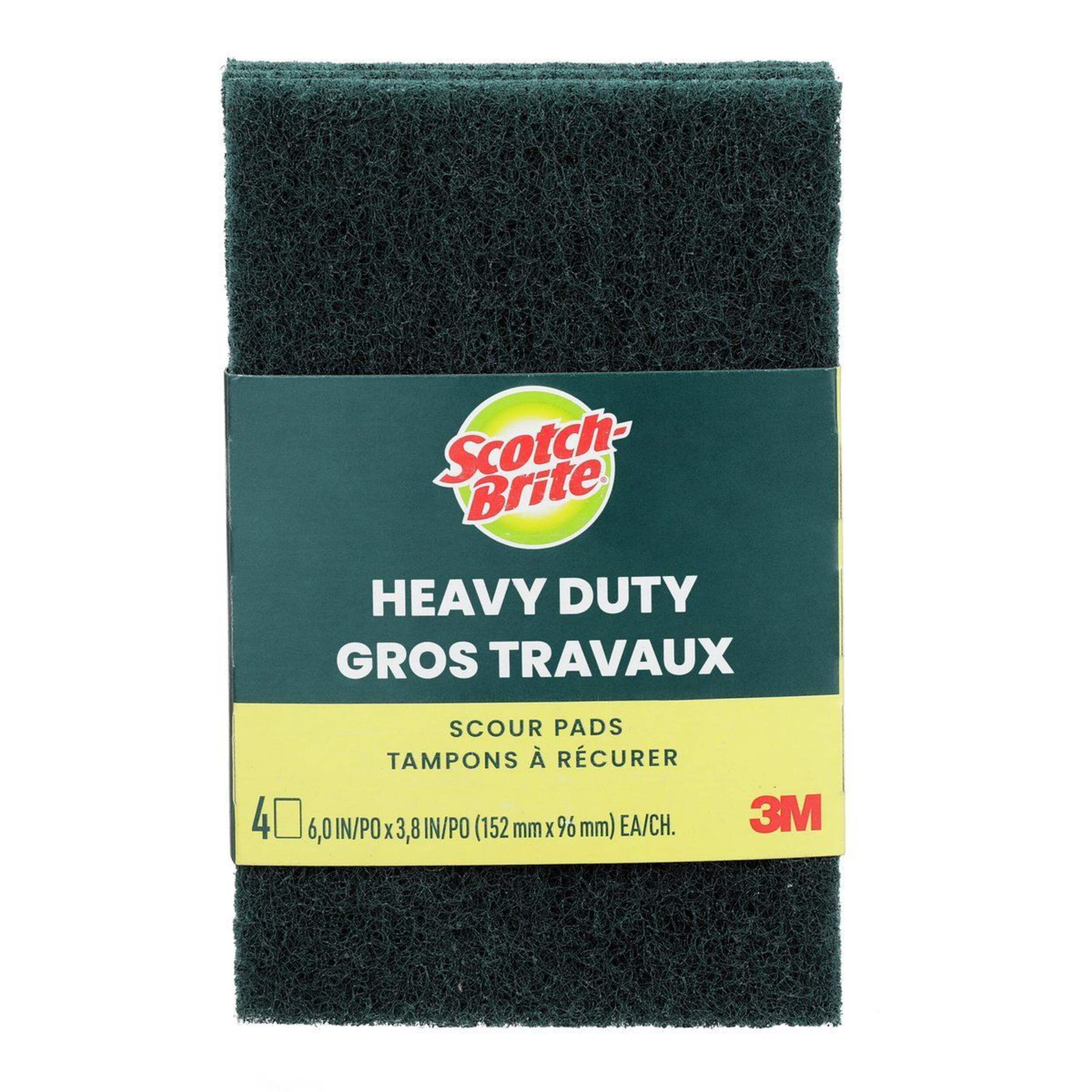 3M™ Scotch-Brite® Heavy Duty Scour Pad, 4-pk Front_Flat