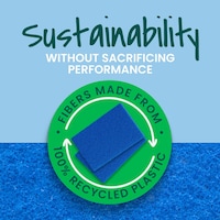 Éponges/tampons à récurer antiégratignures tout usage 3M Scotch-Brite, paq. 4