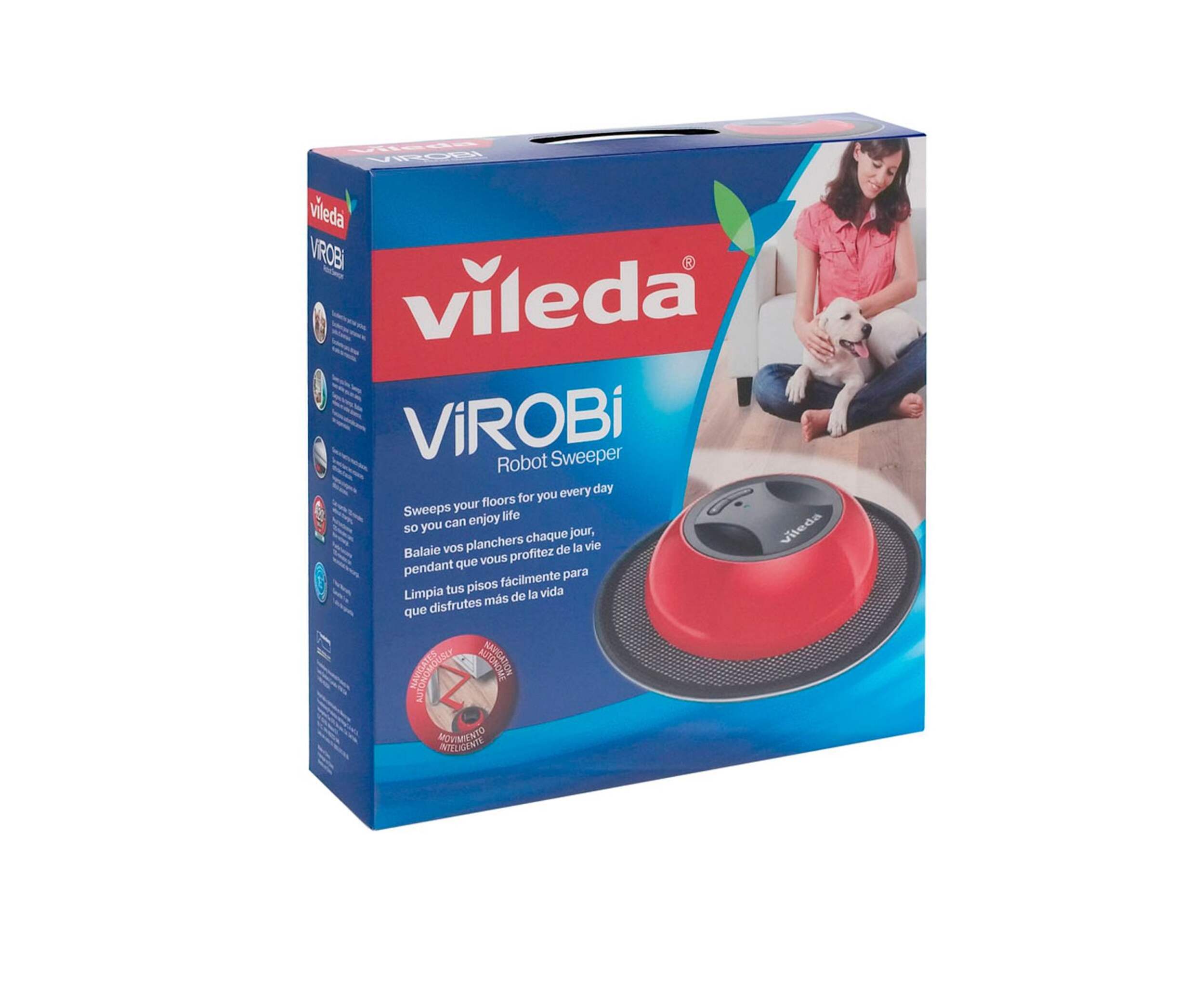 Vileda Virobi Robot Sweeper Front_Angled_Right
